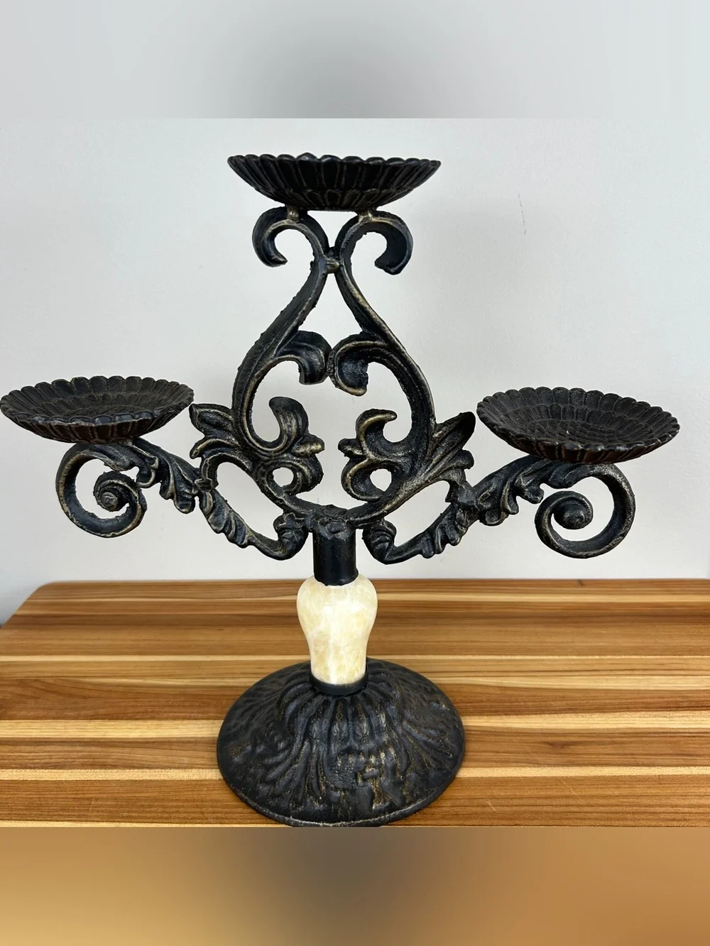Cast Iron Candelabra Candle Holder